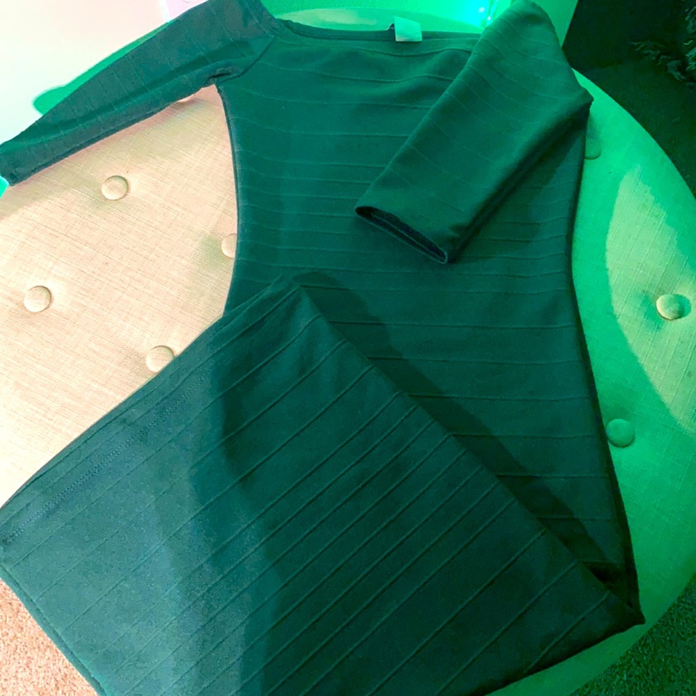 Green tight fitted dress
